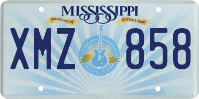 MS license plate XMZ858