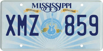 MS license plate XMZ859
