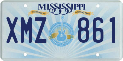 MS license plate XMZ861