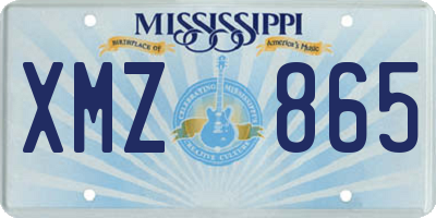 MS license plate XMZ865