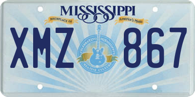 MS license plate XMZ867