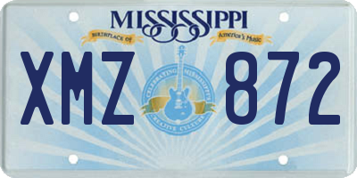MS license plate XMZ872