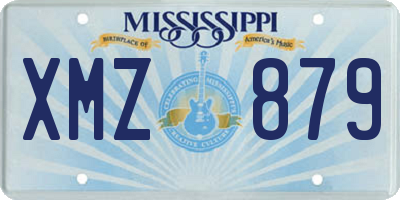MS license plate XMZ879