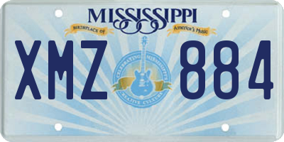 MS license plate XMZ884