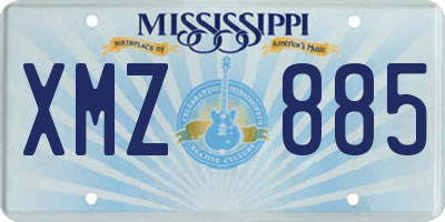 MS license plate XMZ885