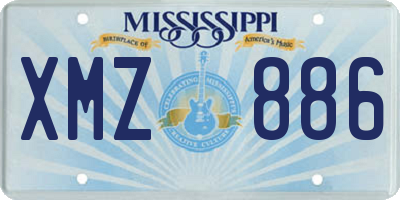 MS license plate XMZ886