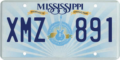 MS license plate XMZ891
