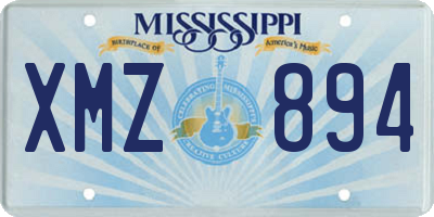 MS license plate XMZ894