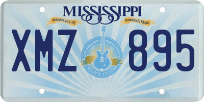 MS license plate XMZ895