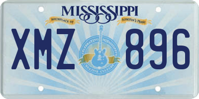 MS license plate XMZ896
