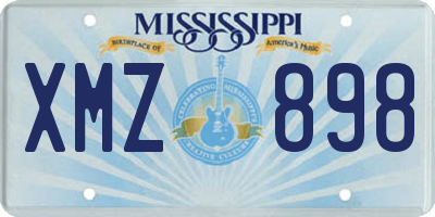 MS license plate XMZ898