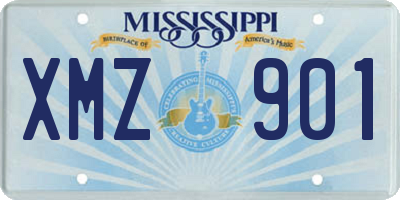 MS license plate XMZ901