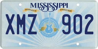 MS license plate XMZ902