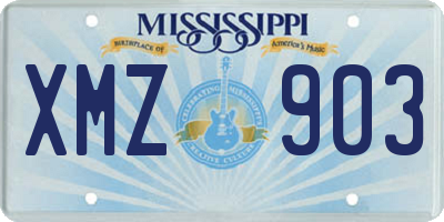 MS license plate XMZ903