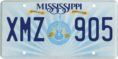 MS license plate XMZ905
