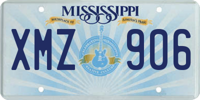 MS license plate XMZ906