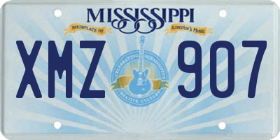 MS license plate XMZ907
