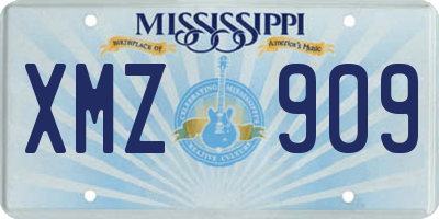 MS license plate XMZ909