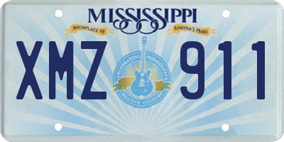 MS license plate XMZ911