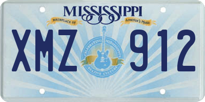 MS license plate XMZ912