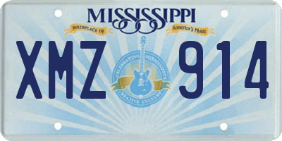 MS license plate XMZ914