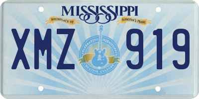 MS license plate XMZ919