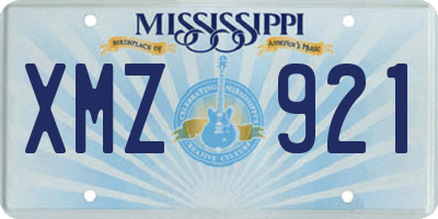 MS license plate XMZ921