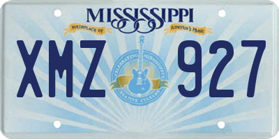 MS license plate XMZ927