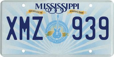 MS license plate XMZ939