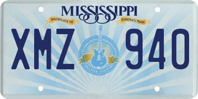 MS license plate XMZ940