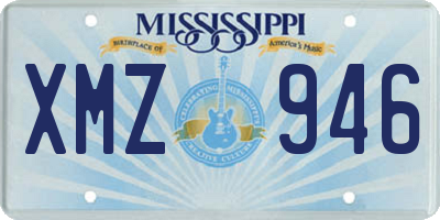 MS license plate XMZ946