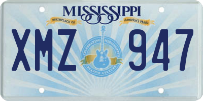 MS license plate XMZ947