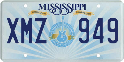 MS license plate XMZ949