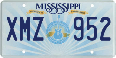 MS license plate XMZ952