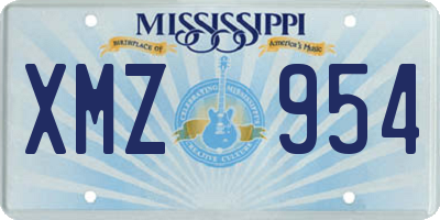 MS license plate XMZ954