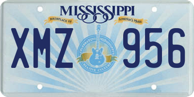 MS license plate XMZ956