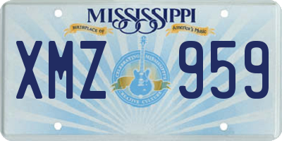 MS license plate XMZ959