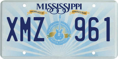 MS license plate XMZ961