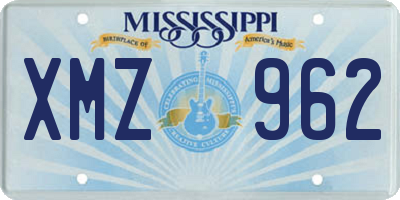 MS license plate XMZ962