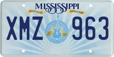 MS license plate XMZ963