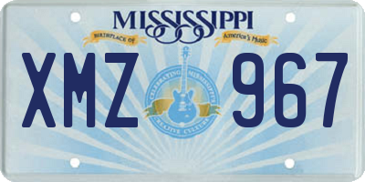 MS license plate XMZ967