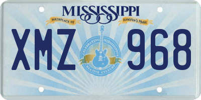 MS license plate XMZ968