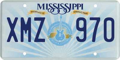 MS license plate XMZ970