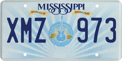 MS license plate XMZ973