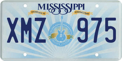 MS license plate XMZ975