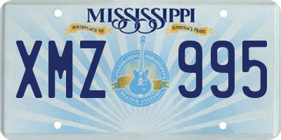 MS license plate XMZ995