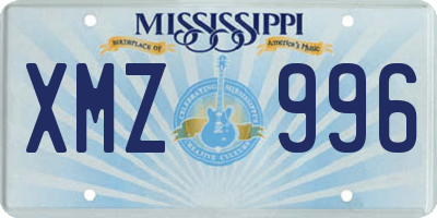 MS license plate XMZ996