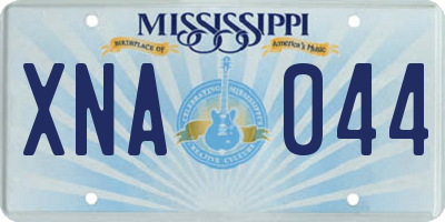 MS license plate XNA044