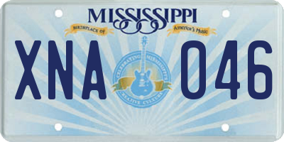 MS license plate XNA046