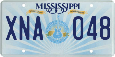 MS license plate XNA048